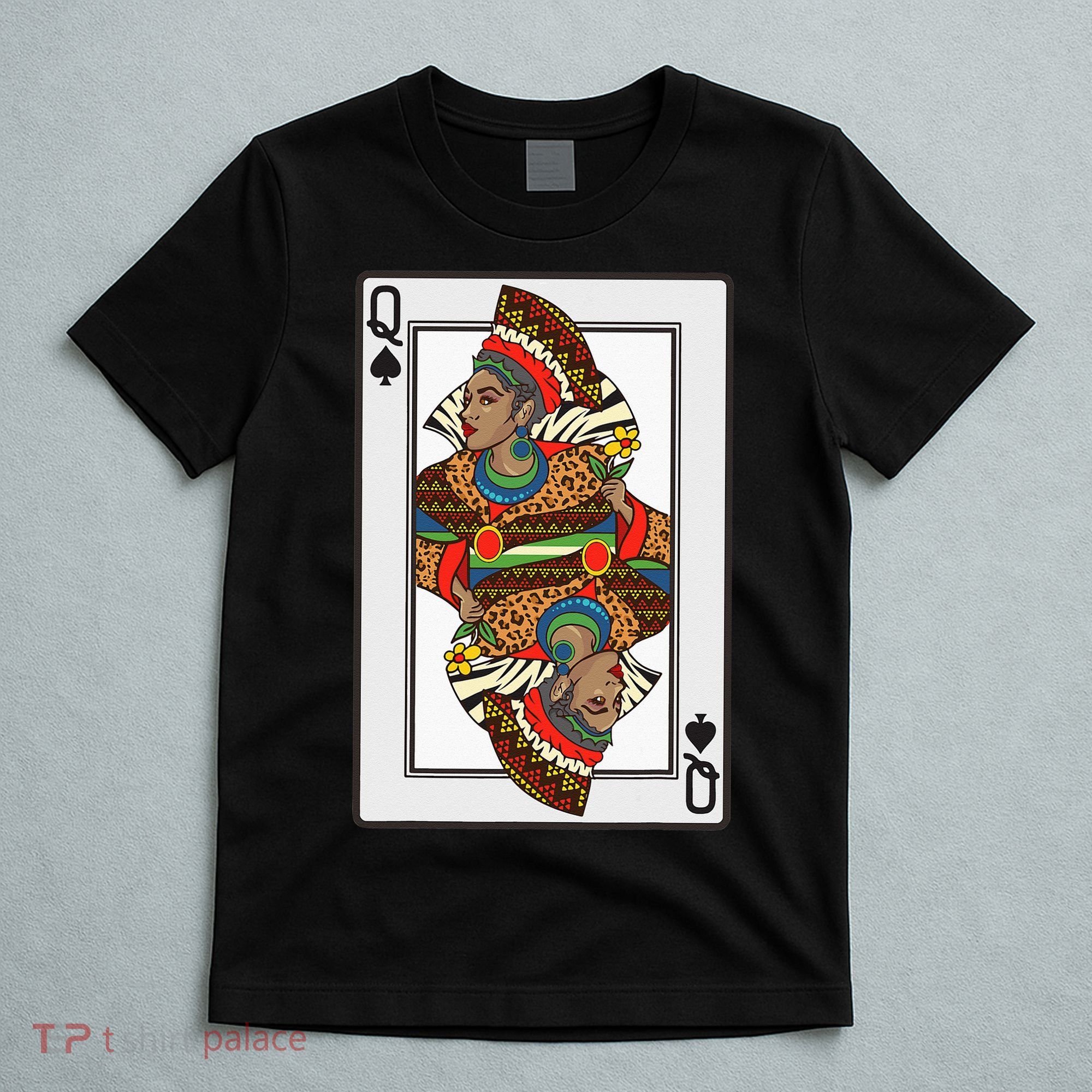 Queen Spades African American Card Halloween Gift T-Shirt