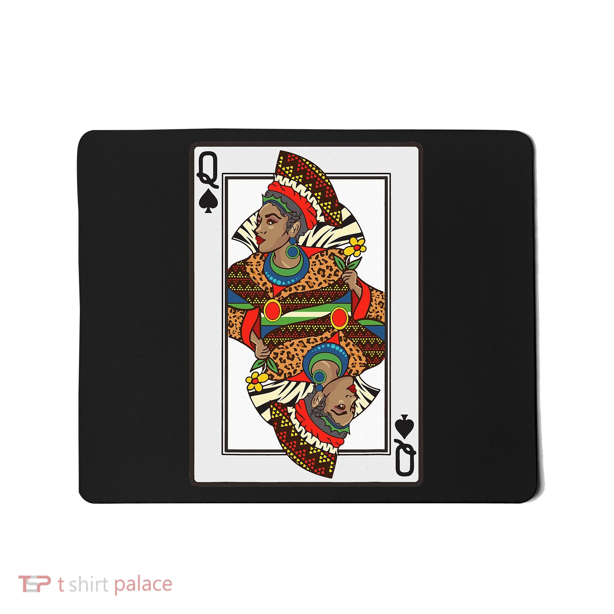 Queen Spades African American Card Halloween Gift Mousepad