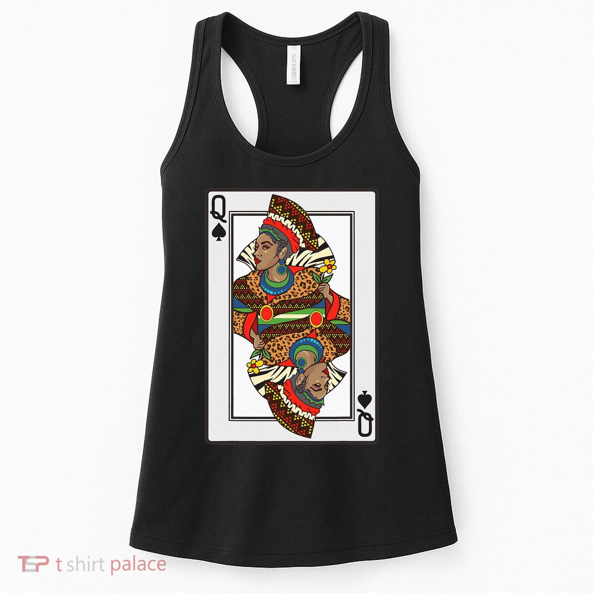 Queen Spades African American Card Halloween Gift Women's Tank Top