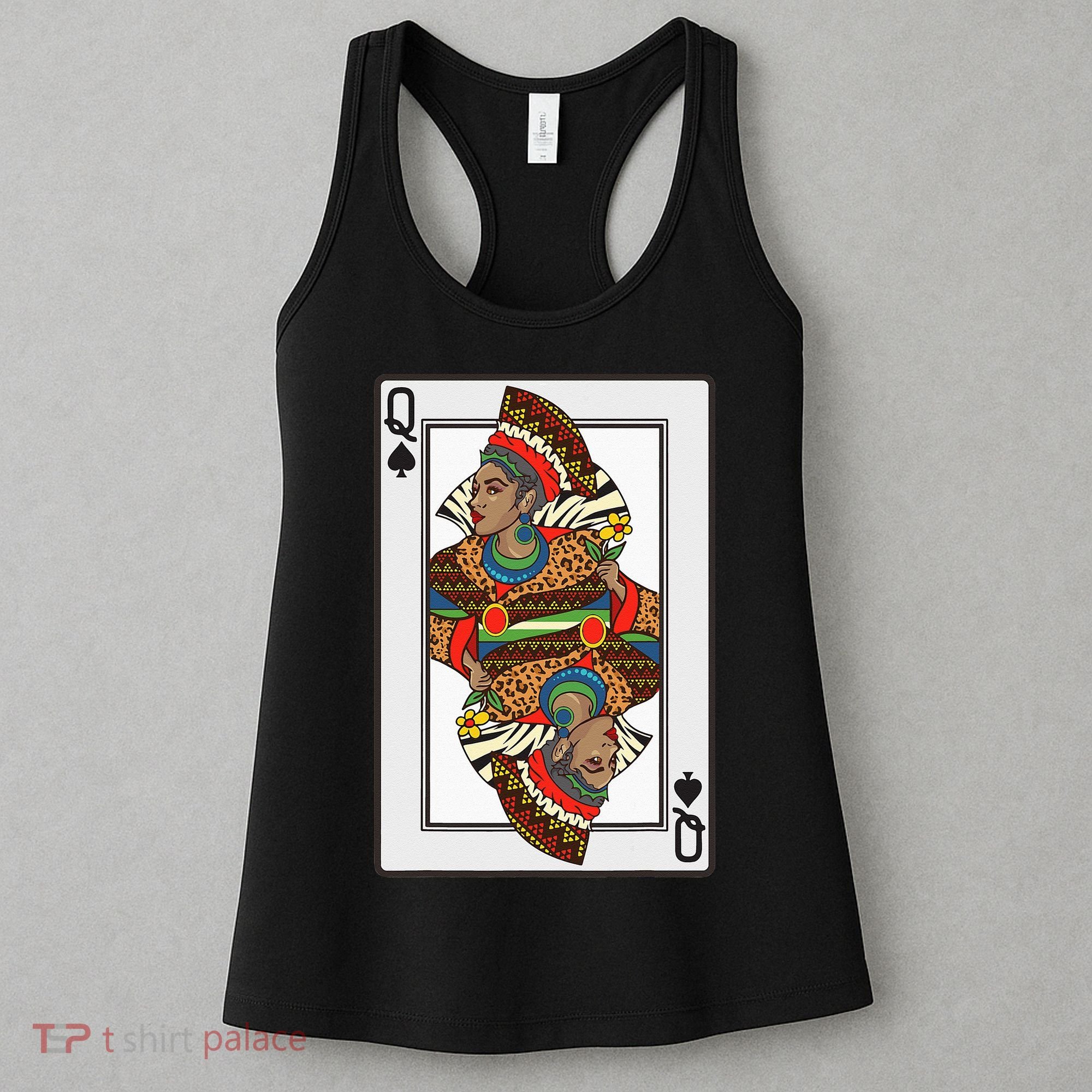 Queen Spades African American Card Halloween Gift Women's Tank Top