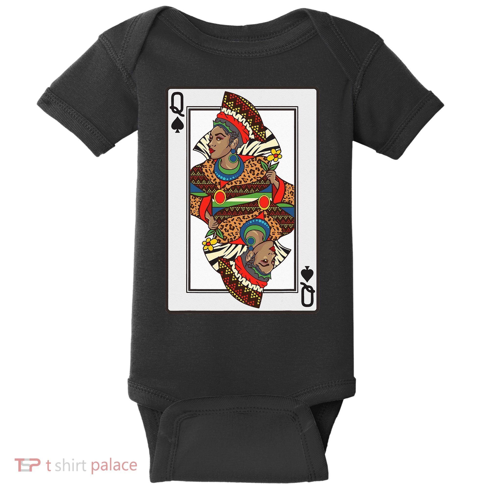 Queen Spades African American Card Halloween Gift Baby Bodysuit