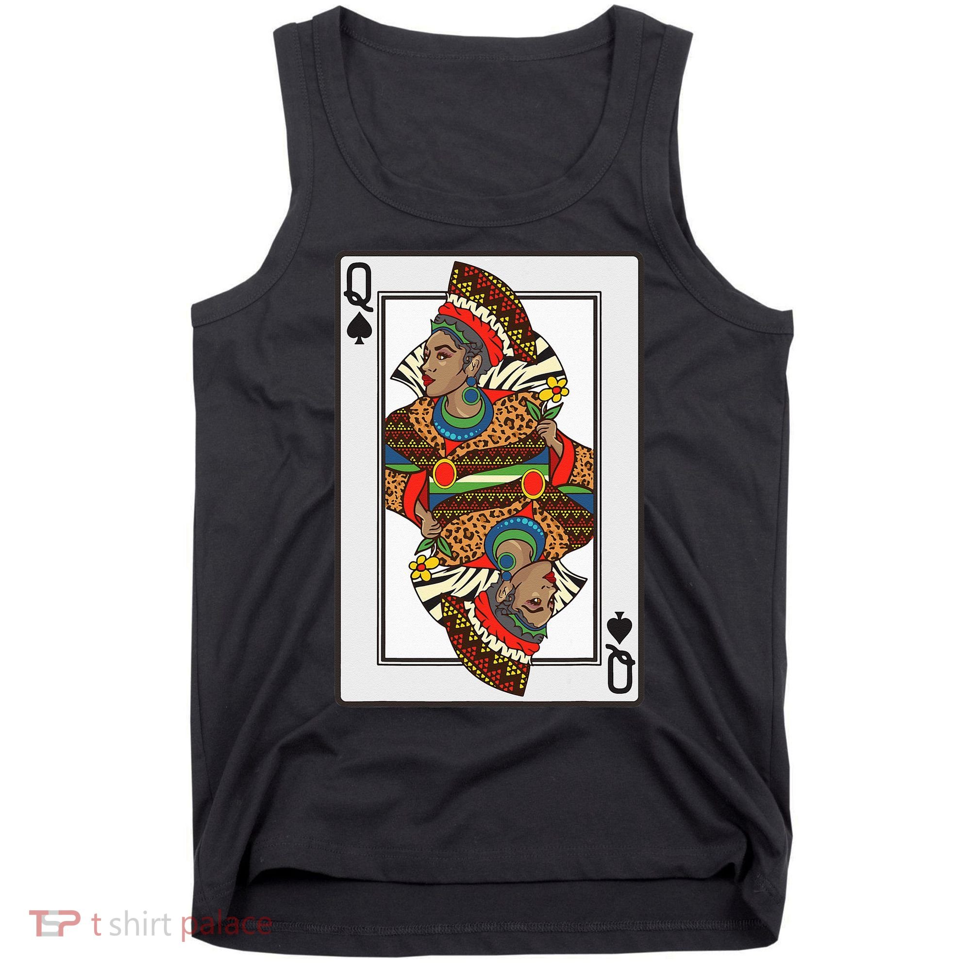 Queen Spades African American Card Halloween Gift Tank Top