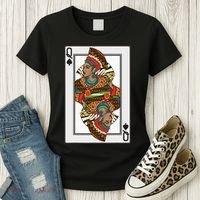 Queen Spades African American Card Halloween Gift Women's T-Shirt thumb 3