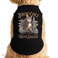 Quest Squad Broccoli Funny Cat Meme Cat Lover Bookworms Doggie Tank thumb 0