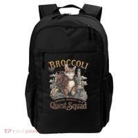 Quest Squad Broccoli Funny Cat Meme Cat Lover Bookworms Backpack thumb 0