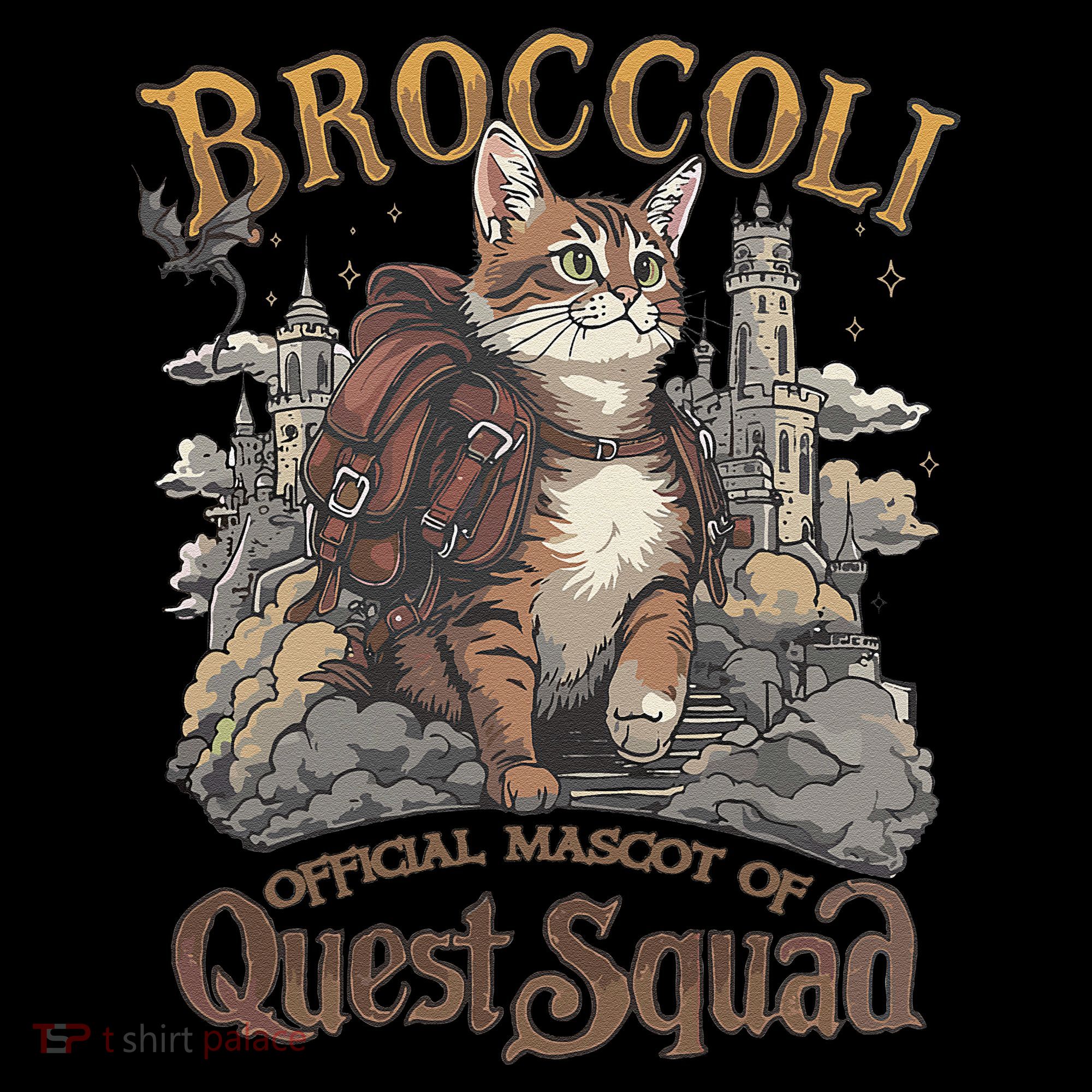 Quest Squad Broccoli Funny Cat Meme Cat Lover Bookworms Coffee Mug