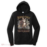 Quest Squad Broccoli Funny Cat Meme Cat Lover Bookworms Women's Hoodie thumb 0