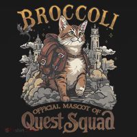 Quest Squad Broccoli Funny Cat Meme Cat Lover Bookworms Women's Hoodie thumb 2
