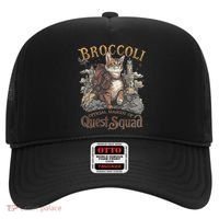 Quest Squad Broccoli Funny Cat Meme Cat Lover Bookworms Hat thumb 0