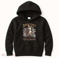Quest Squad Broccoli Funny Cat Meme Cat Lover Bookworms Kids Hoodie thumb 0