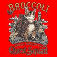 Quest Squad Broccoli Funny Cat Meme Cat Lover Bookworms Santa Hat thumb 1