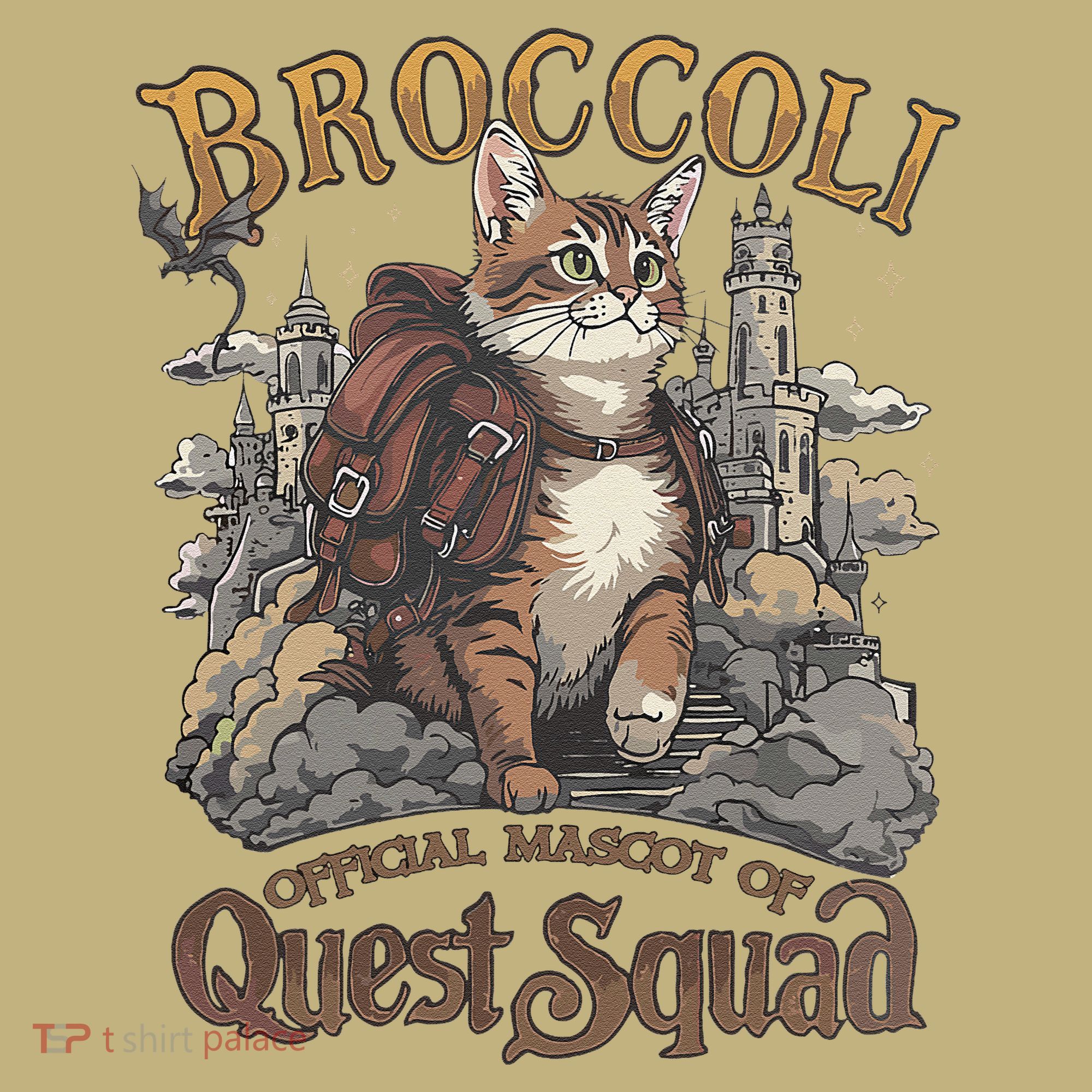 Quest Squad Broccoli Funny Cat Meme Cat Lover Bookworms Hoodie