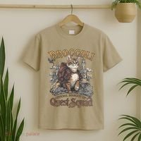 Quest Squad Broccoli Funny Cat Meme Cat Lover Bookworms T-Shirt thumb 2