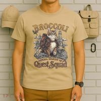 Quest Squad Broccoli Funny Cat Meme Cat Lover Bookworms T-Shirt thumb 6