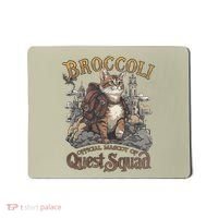 Quest Squad Broccoli Funny Cat Meme Cat Lover Bookworms Mousepad thumb 0