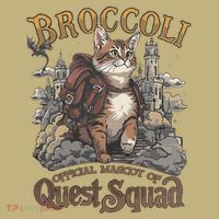 Quest Squad Broccoli Funny Cat Meme Cat Lover Bookworms Mousepad thumb 1