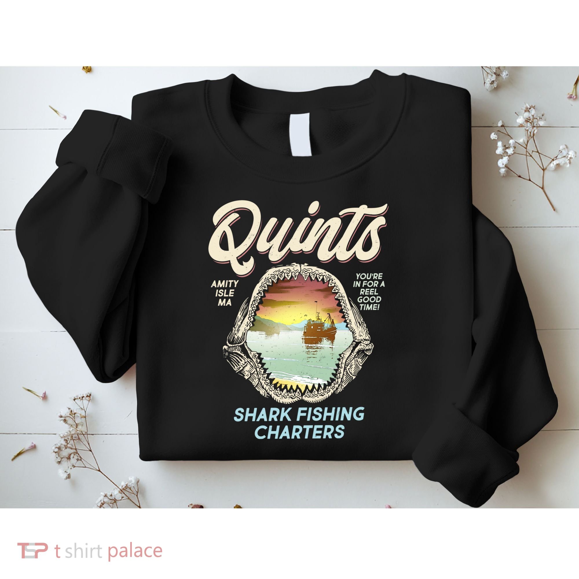 Quints Shark Fishing Charters Sweatshirt