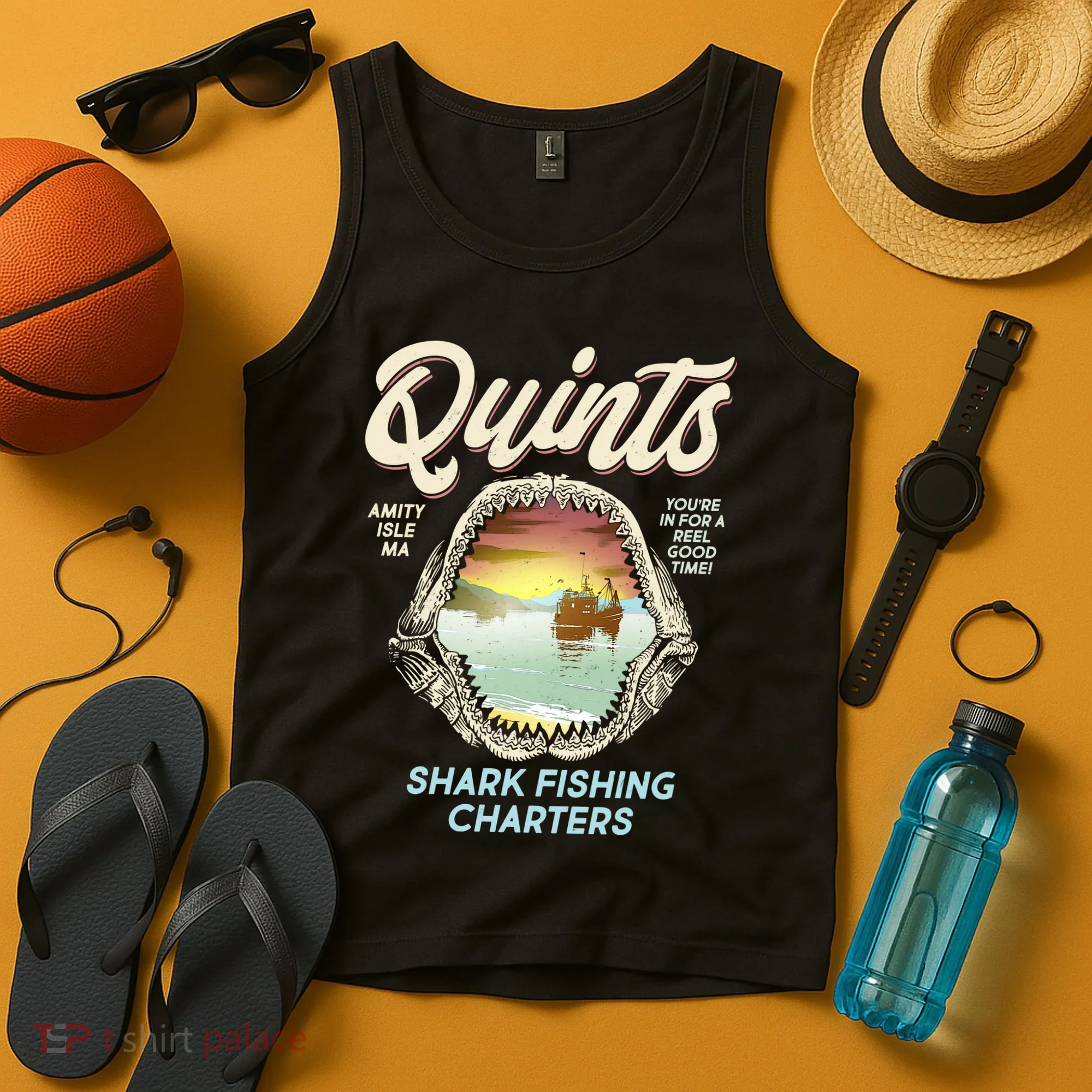 Quints Shark Fishing Charters Tank Top