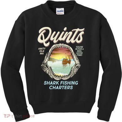 Quints Shark Fishing Charters Kids Sweatshirt