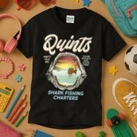 Quints Shark Fishing Charters Kids T-Shirt thumb 3