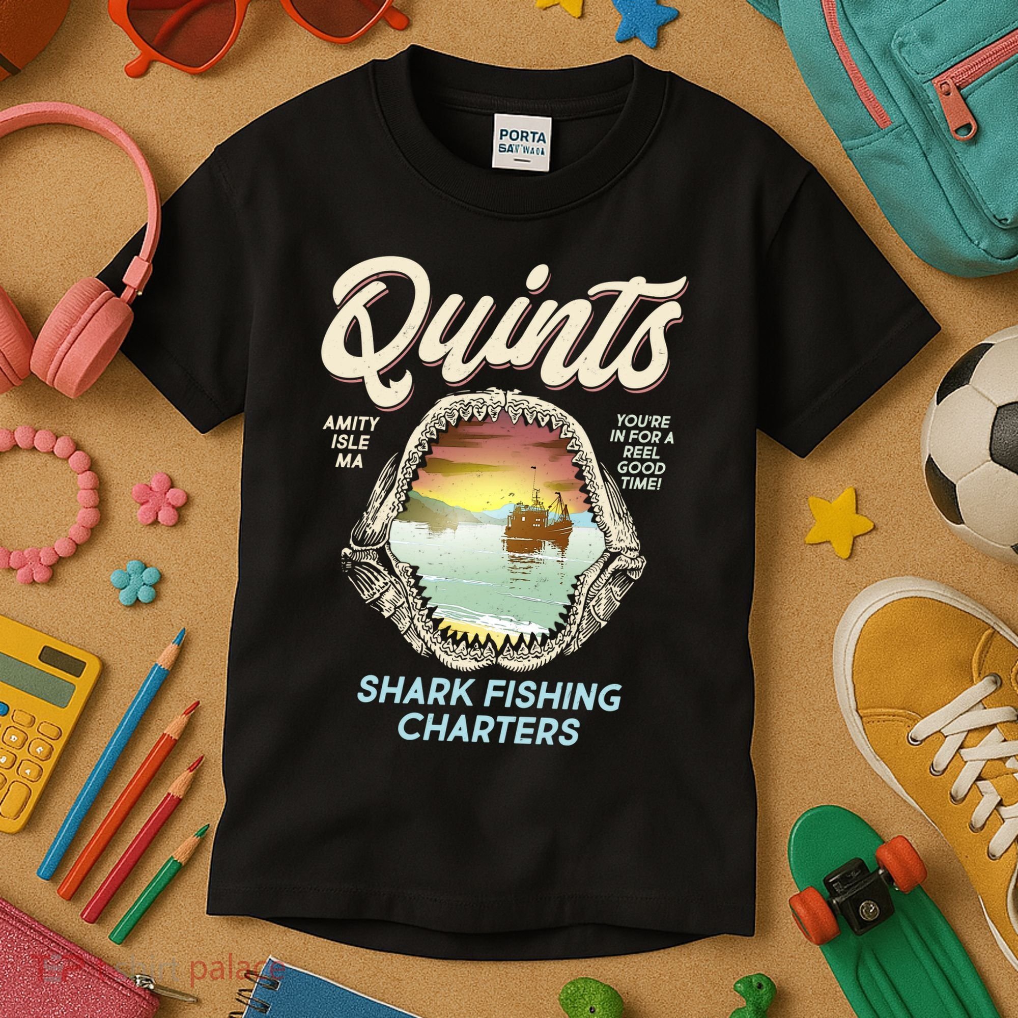 Quints Shark Fishing Charters Kids T-Shirt
