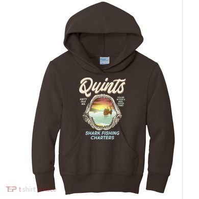Quints Shark Fishing Charters Kids Hoodie