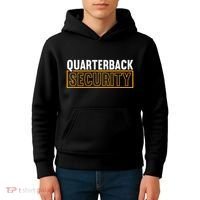 Quarterback Security Football Lineman Line Players Kids Hoodie thumb 4