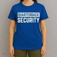 Quarterback Security Funny American Football Offense Line Gift T-Shirt thumb 4