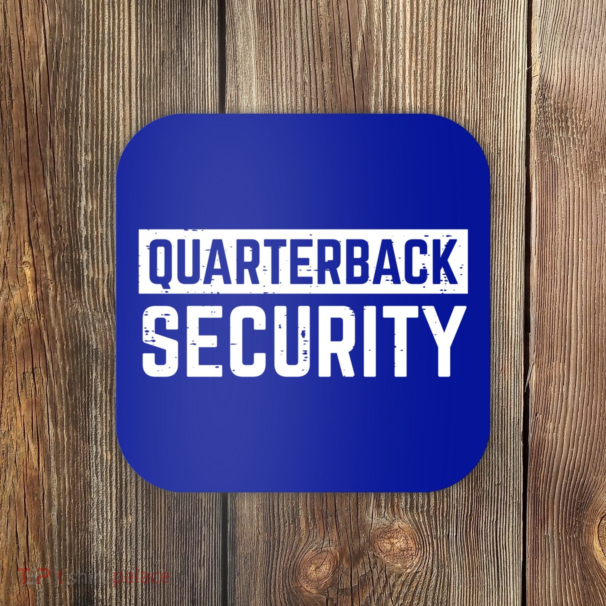 Quarterback Security Funny American Football Offense Line Gift Coaster