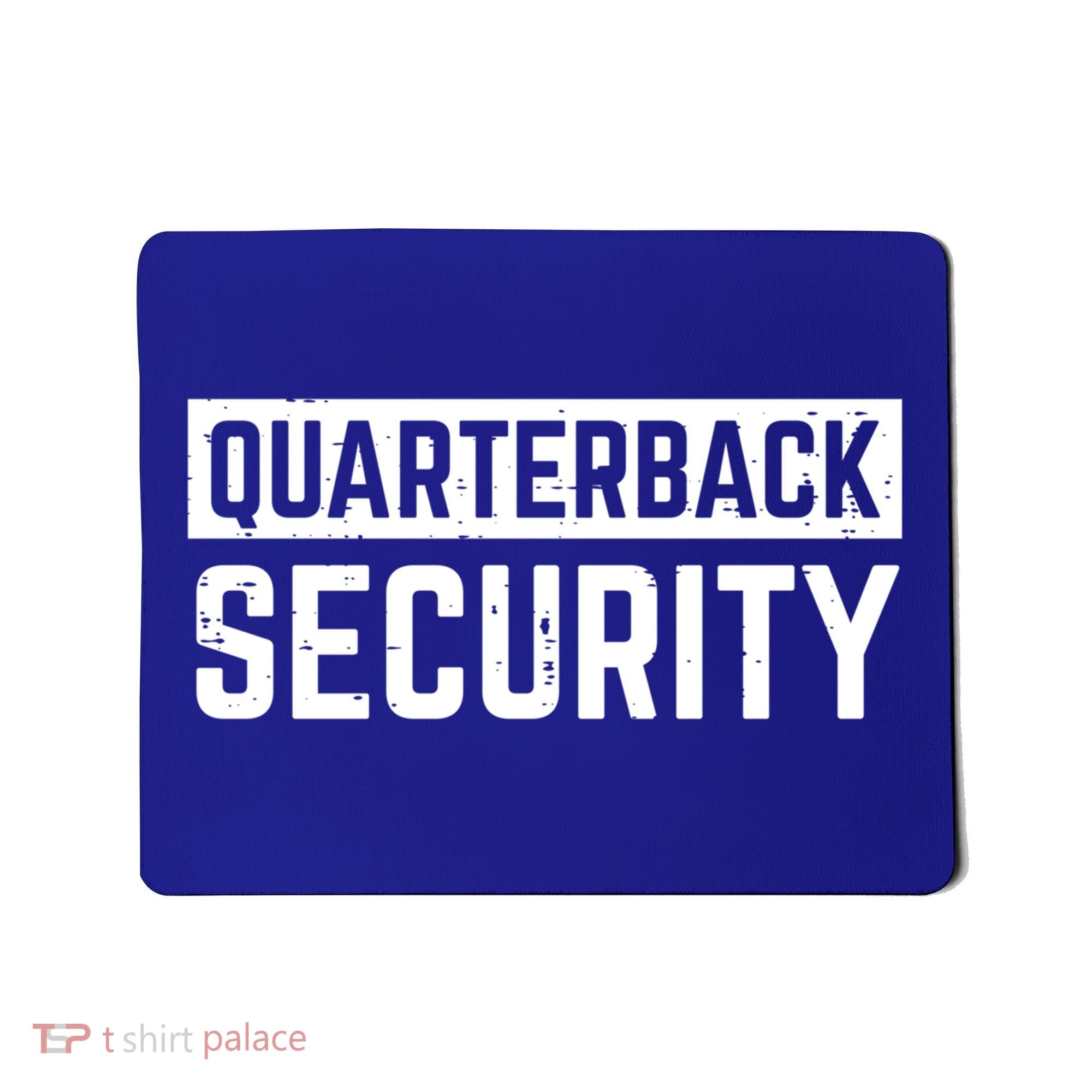 Quarterback Security Funny American Football Offense Line Gift Mousepad