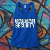Quarterback Security Funny American Football Offense Line Gift Women's Tank Top thumb 3