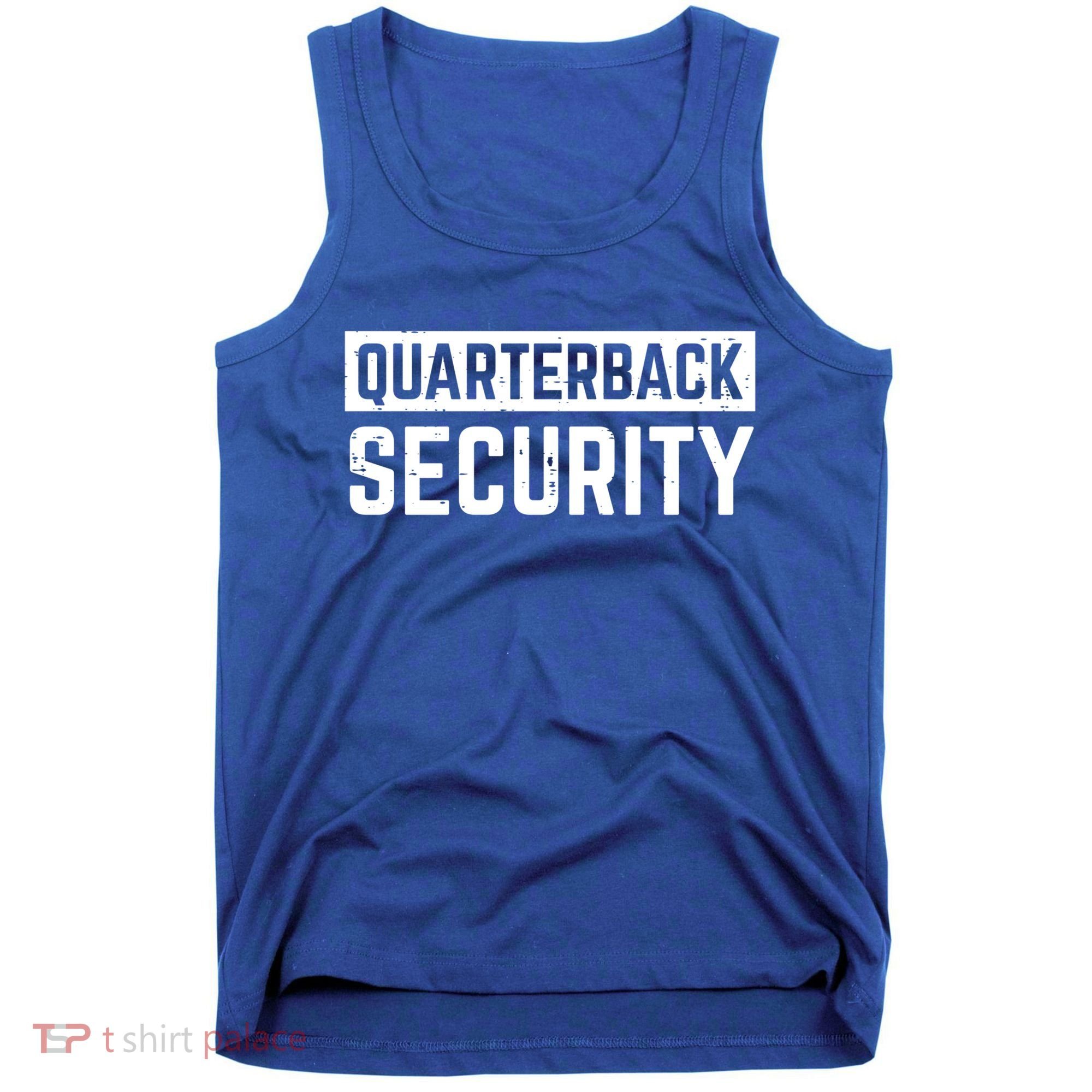 Quarterback Security Funny American Football Offense Line Gift Tank Top