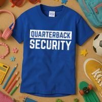 Quarterback Security Funny American Football Offense Line Gift Kids T-Shirt thumb 3