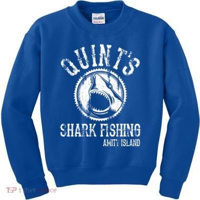 Quints Shark Fishing Kids Sweatshirt