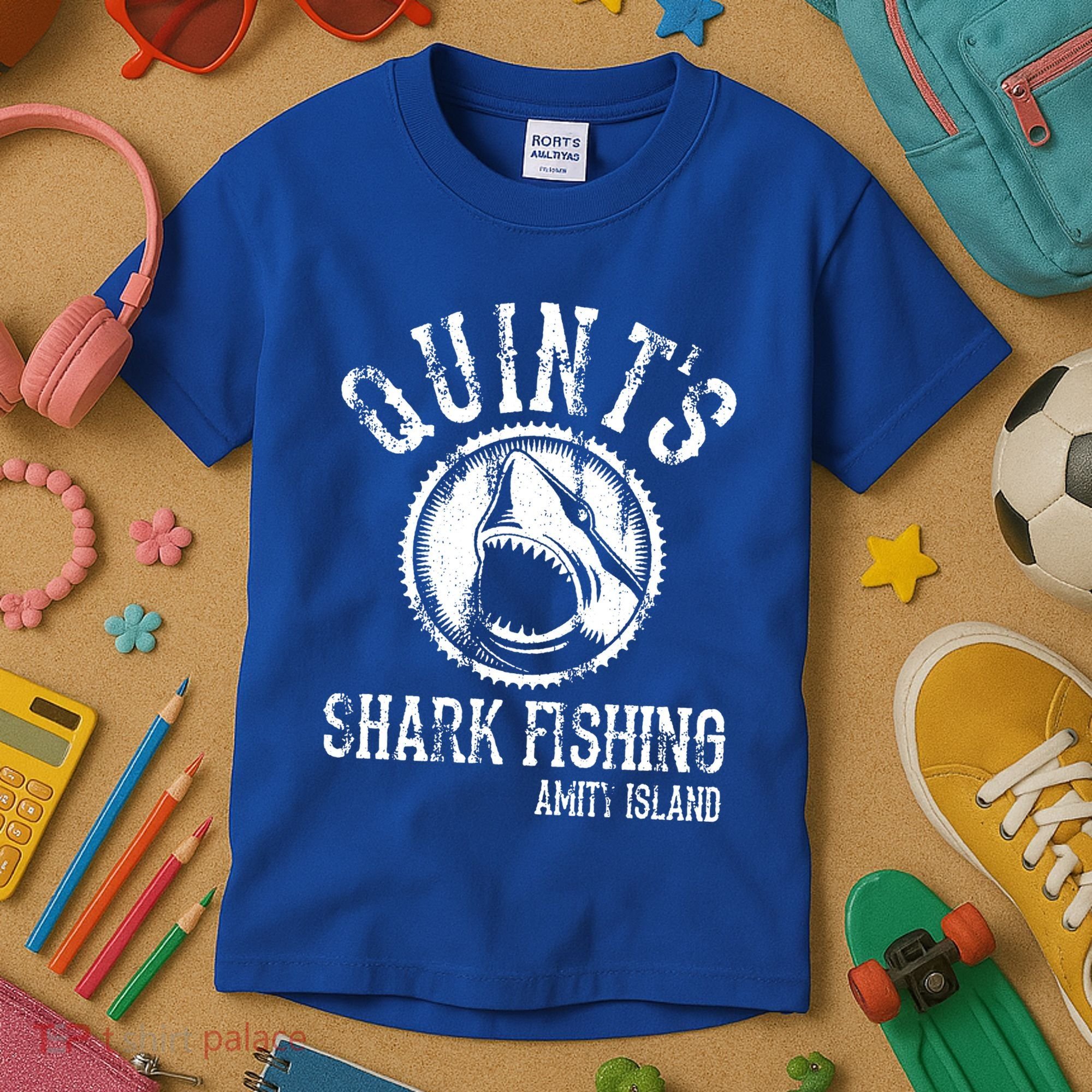 Quints Shark Fishing Kids T-Shirt