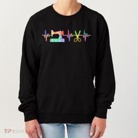 Quilter Sewing Heartbeat For Quilting Lover Mm Cool Gift Women's Sweatshirt thumb 0