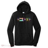 Quilter Sewing Heartbeat For Quilting Lover Mm Cool Gift Women's Hoodie thumb 0