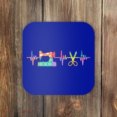 Quilter Sewing Heartbeat For Quilting Lover Mm Cool Gift Coaster