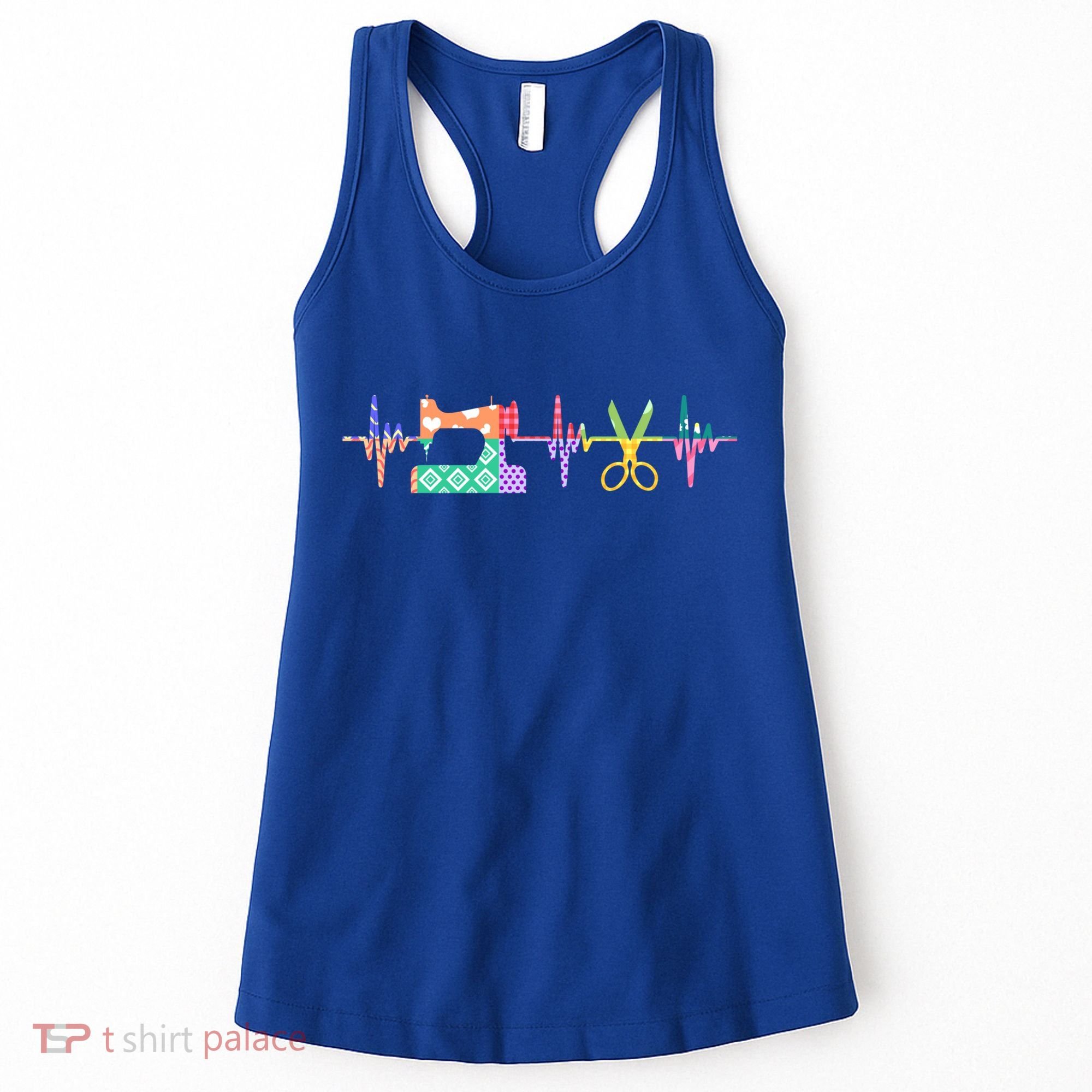 Quilter Sewing Heartbeat For Quilting Lover Mm Cool Gift Women's Tank Top
