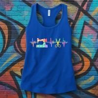 Quilter Sewing Heartbeat For Quilting Lover Mm Cool Gift Women's Tank Top thumb 3