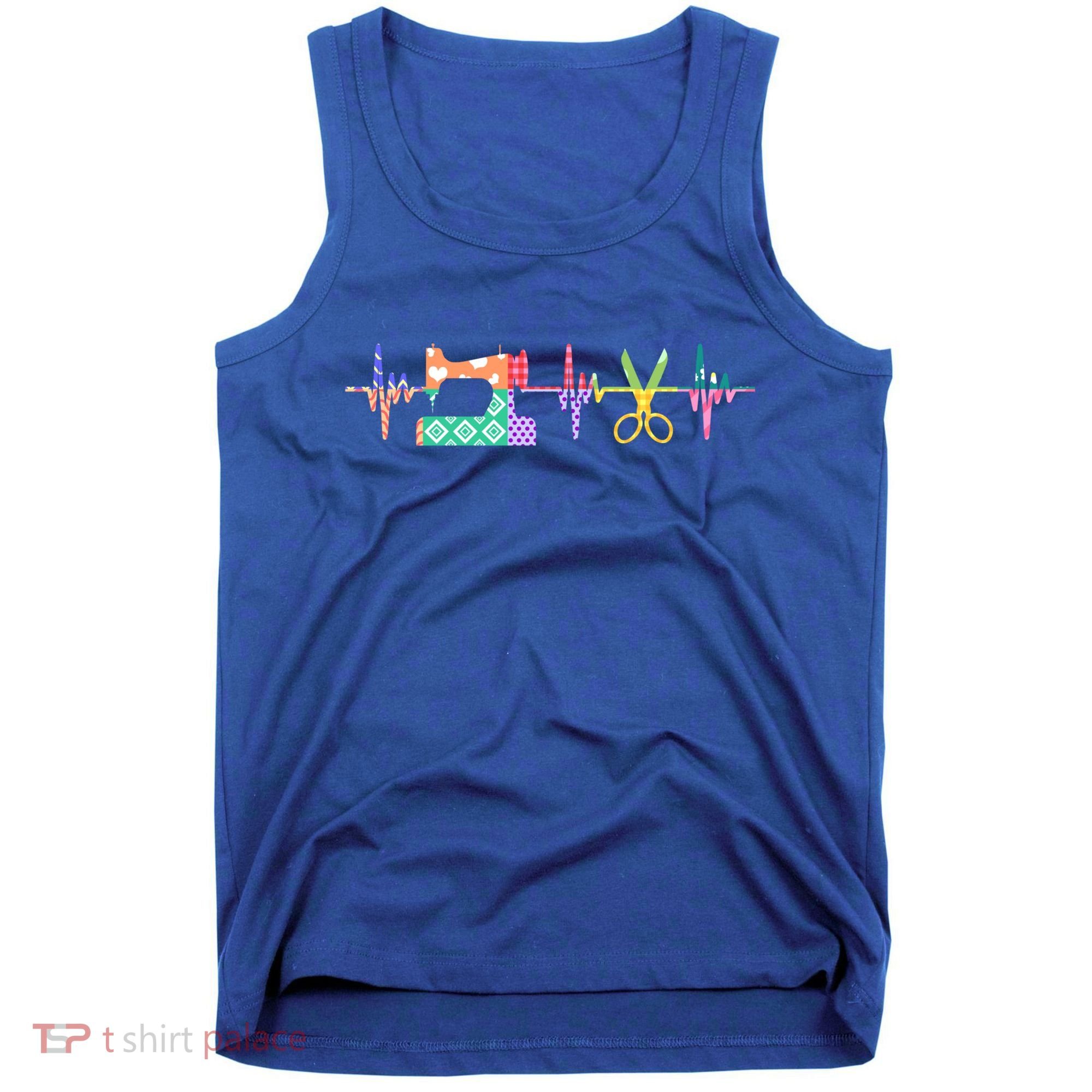 Quilter Sewing Heartbeat For Quilting Lover Mm Cool Gift Tank Top