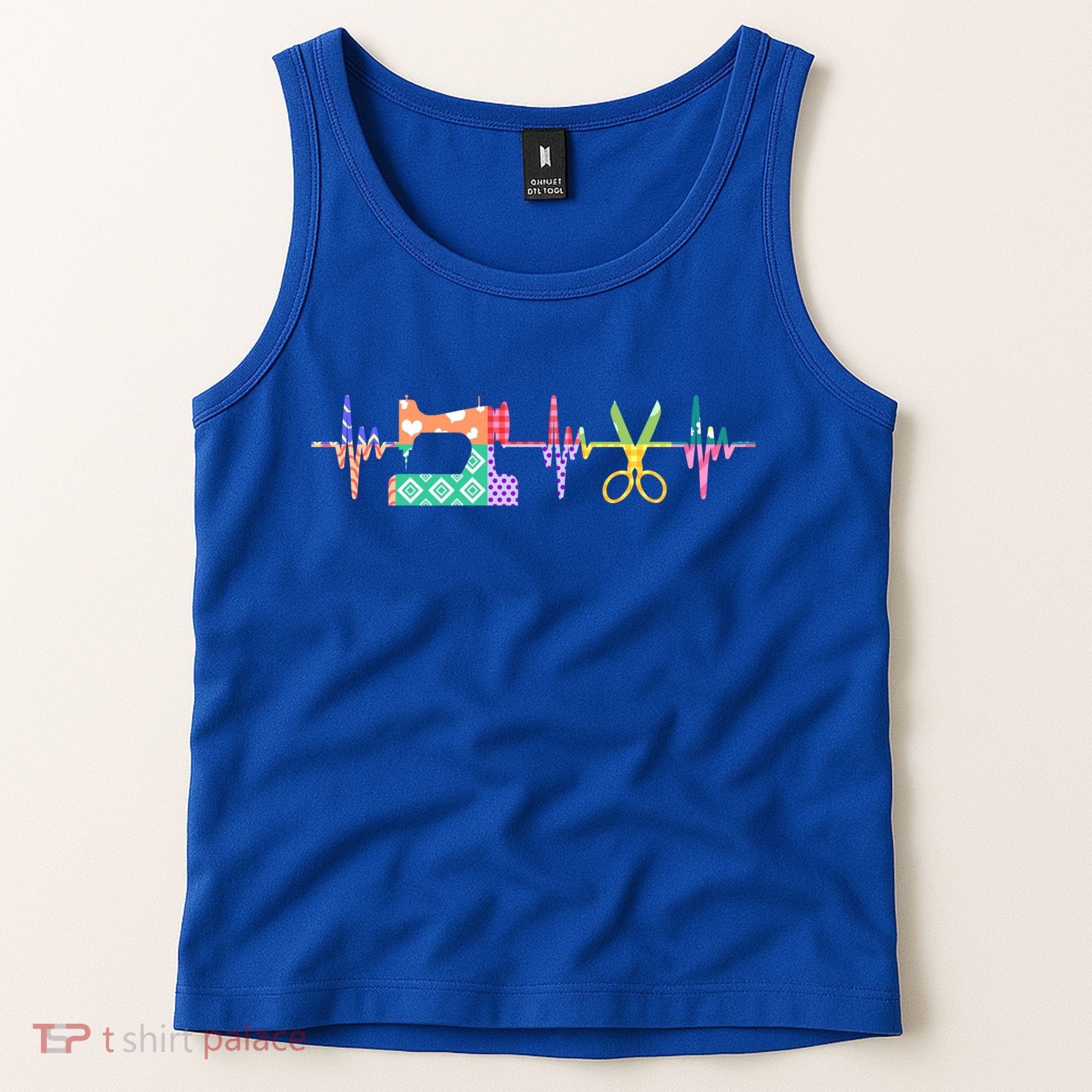 Quilter Sewing Heartbeat For Quilting Lover Mm Cool Gift Tank Top