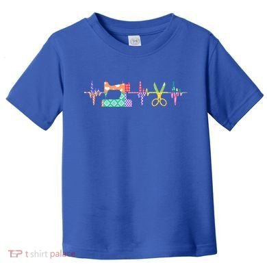 Quilter Sewing Heartbeat For Quilting Lover Mm Cool Gift Toddler T-Shirt