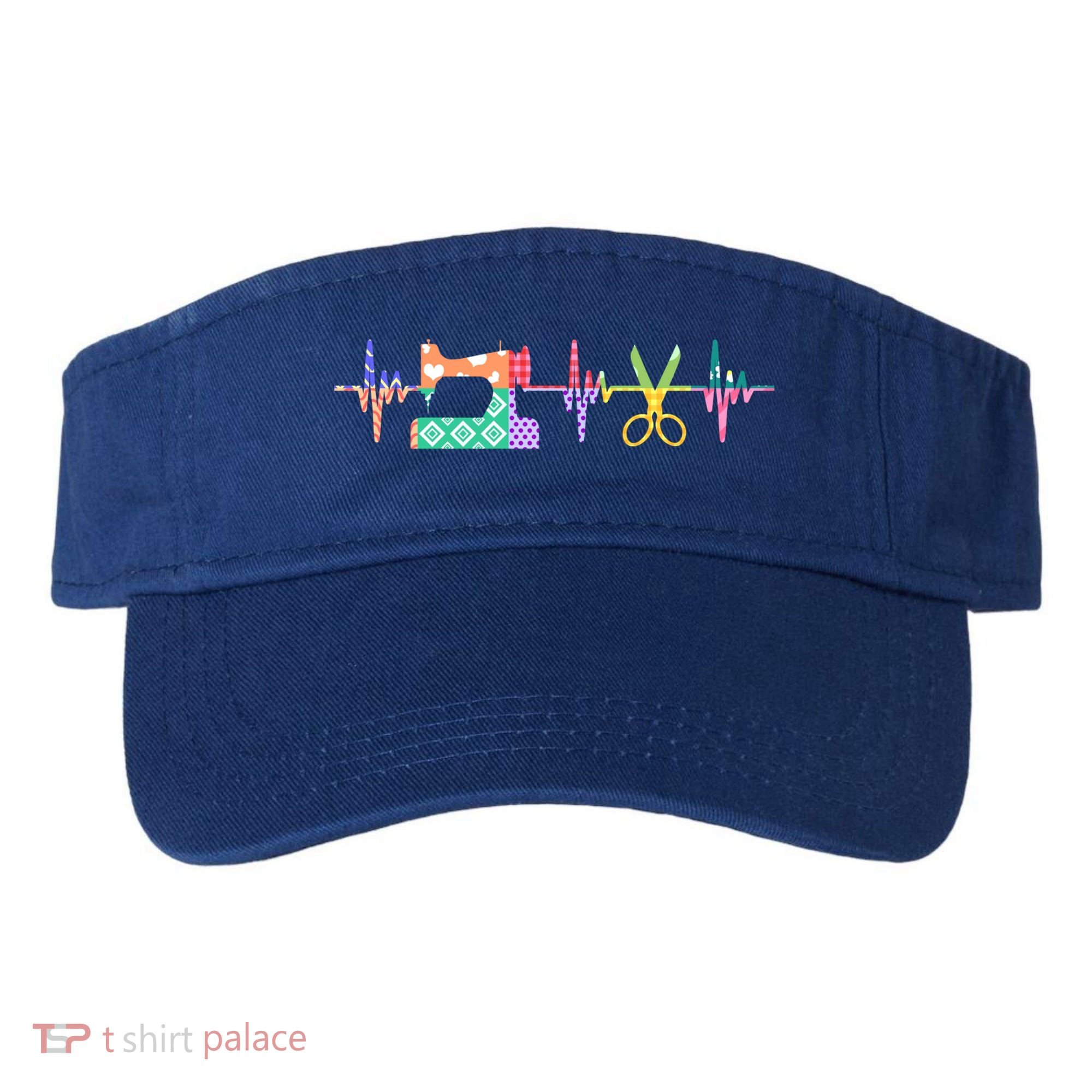 Quilter Sewing Heartbeat For Quilting Lover Mm Cool Gift Visor