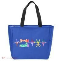 Quilter Sewing Heartbeat For Quilting Lover Mm Cool Gift Tote Bag thumb 0