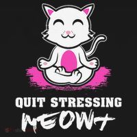 Quit Stressing Meowt Funny Meditation Lotus Seat Cat Yoga Women's Tank Top thumb 5