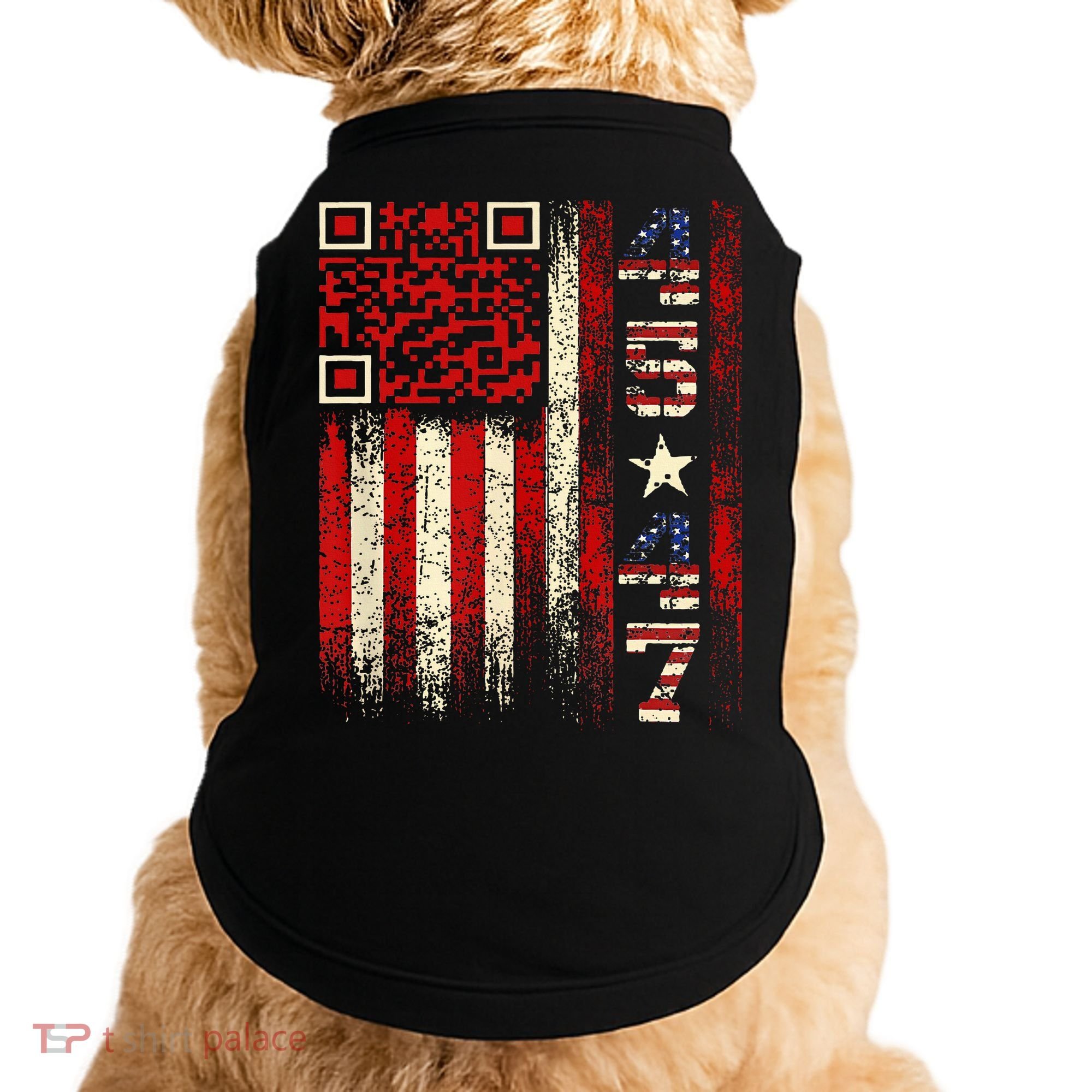 Qr Scan Me President Trump 4547 Trump Dancing Code Doggie Tank