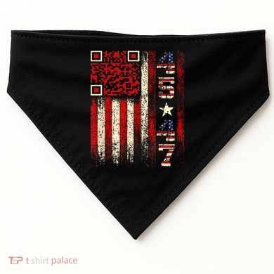 Qr Scan Me President Trump 4547 Trump Dancing Code USA-Made Doggie Bandana