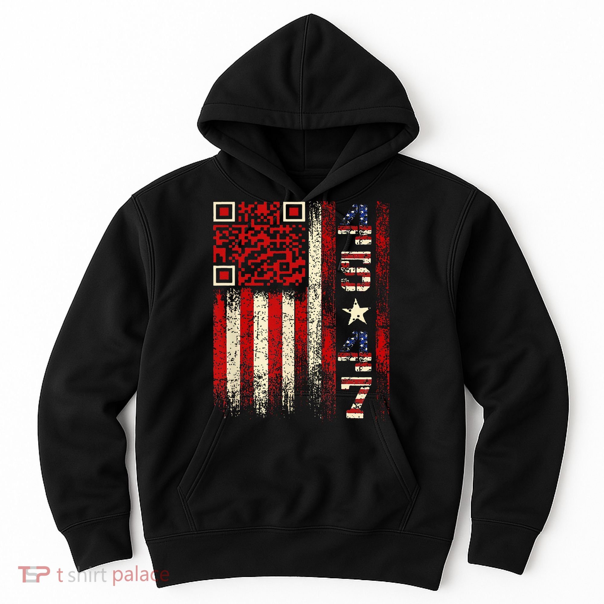 Qr Scan Me President Trump 4547 Trump Dancing Code Hoodie