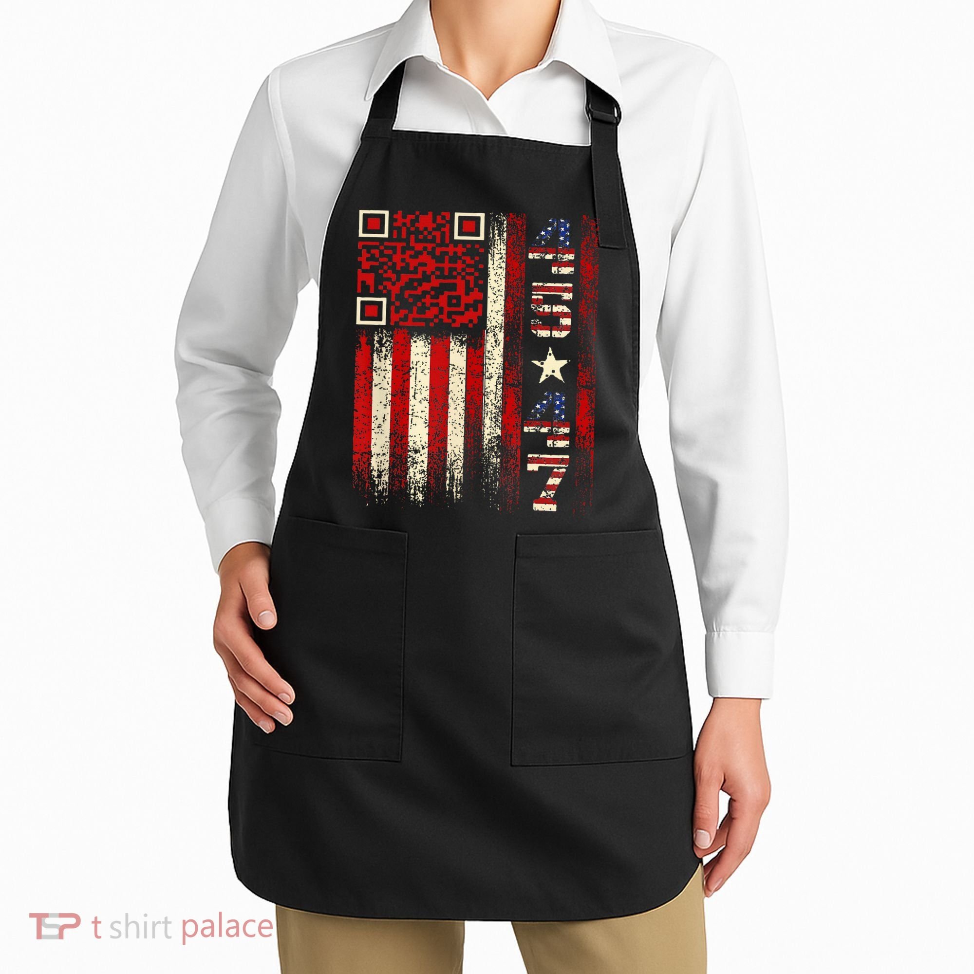 Qr Scan Me President Trump 4547 Trump Dancing Code Apron